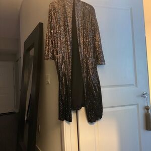 BB Dakota Black and Gold Sequin Jacket